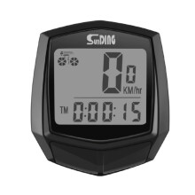 Sykkelcomputer med LCD-skjerm, vanntett speedometer for sykkelsykling, multifunksjonell kilometerteller distansetidssporing med tydelig leseskjerm, E