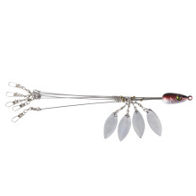 Durable Fishing Rig for Simulating School of Shad Swimming, Compact Umbrella Rig with Shiney Blades Attracting Predators for Freshwater/Saltwater Fish