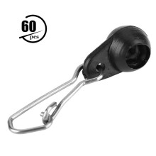Spring Loaded Fishing Line Accessories, Non Slip Grip Heavy Duty Fishing Sinker Sliders for Freshwater and Saltwater Fishing (60Pcs)
