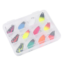 Metal Baits Fishing Spoon Lure, Attractive Colorful Paint Single Hook Design for Freshwater and Saltwater Fishing