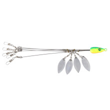 Durable Fishing Rig for Simulating School of Shad Swimming, Compact Umbrella Rig with Shiney Blades Attracting Predators for Freshwater/Saltwater Fish