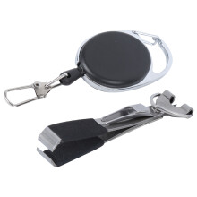 Retractable Key Chain Outdoor Gear, Stainless Steel Material Retractable Zinger Hook Sharpener Line Clippers Jig Eye Cleaner Secure For Keys Fishing T