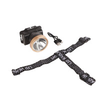 Lampada frontale a LED ultra luminosa ricaricabile ad alto lumen con fascio zoomabile e impermeabile IPX per esterni, con fascia regolabile e