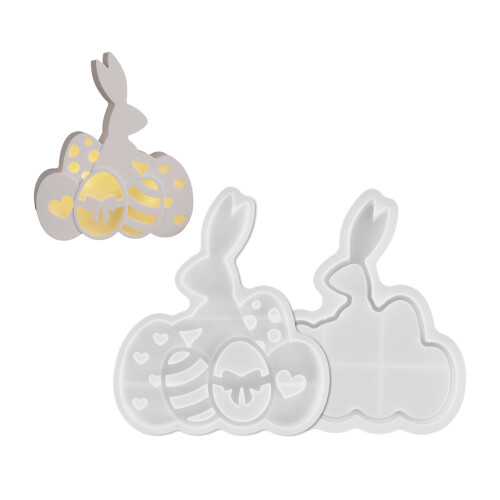 Silicone Mold Hollow Pattern for Easter Eggs Rabbit Lamp