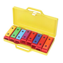 Helles 8-Note Resonator-Glockenset mit Kunststoffkoffer & Schlägel - Musikinstrument für Alle