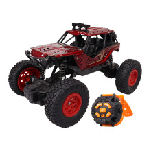 Coche teledirigido de alta velocidad, todoterreno, monster truck, faro LED, batería recargable, absorción de impactos, todo terreno, doble batería
