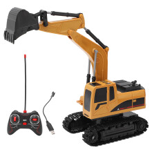 Hydraulic Excavator Toy For Kids Rc Engineering Vehicle 11 Channel Full Functional Edutainment More Than Playing Rc Excavator With 2 Batteries 2 4Ghz