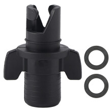 H-R Valve Adapter for Inflatable Boat Foot Pump, Halkey-Roberts HR Hose Adapter Connects Pump Hose to Air Valve, Durable PVC Inflation Accessory with