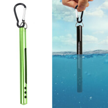 Aluminum Stream Thermometer With External Rotating Handle Durable For Fly Fishing Water Temperature Measurement Tool With Protective Case Pocket Clip