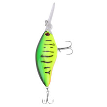 Lifelike Deep Diving Crankbait, Tank-Tested Bass Fishing Lure with Sharp Triple Carbon Steel Hooks for Sea Freshwater, Black & Green, High Quality Pla