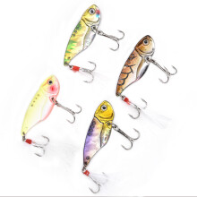Metal Blade Lures, Vibrating Fishing Lures for Multi-Species Fishing Attractants, Realistic Vibrant Fishing Baits for Saltwater Freshwater Lures, 5PCS