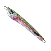 Sinking Fishing Lure With Holographic Foil And Bright Shiny Color Metal Material, Durable Molded Body For Microbait Patterns And Super Light Jigging I