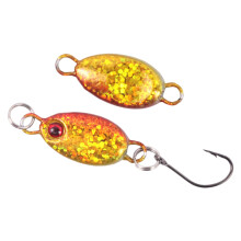 Fishing Lures for Freshwater Bass, Casting Spoon with Realistic Bait Mimic and Small Lead Fish Design, Hard Artificial Lure for Trout Roach Panfish, L