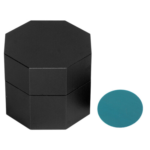 Aluminium Alloy Octagonal Cue Chalk Box Holder, Black, 3.5cm Diameter 1