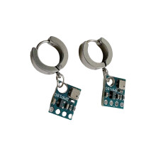 Stylish Punk Alien Circuit Earrings Alloy Texture-earrings