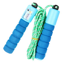 Jump Rope, Ideal Device For Overall Fitness, Equipped With Counter Function For Counting Jumps, Adjustable Length Soft Beaded Rope, Foam Handle For Co