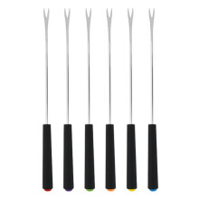 Cheese Fondue Utensils with Numbered Handles, Heat Resistant Long Handle Comfortable Grip for Party Use, Stainless Steel Rust Proof Forks for Hot Pot
