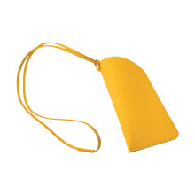 Trendy brillenkoker met nekband, draagbaar brillenzakje-Geel