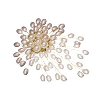 Elegante imitatieparels broche handgemaakte revers accessoire