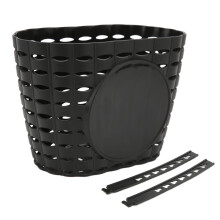 Children's Bicycle Basket, Water Resistant Wear Resistant Detachable Durable Smooth Surface Premium Quality Plastic Adjustable Straps for Front