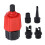 Boot Luftventil-Adapterset — 4 Düsen, Nylon/Legierung, Rot 2