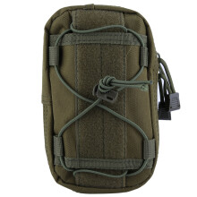 Marsupio tattico Molle in tessuto Oxford di alta qualità, impermeabile, di grande capacità, color kaki, con robusta e resistente cerniera a doppio