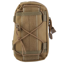 Marsupio tattico Molle in tessuto Oxford di alta qualità, impermeabile, di grande capacità, color kaki, con robusta e resistente cerniera a doppio