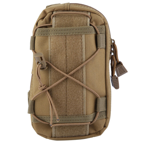 Bolsa tática compacta e leve, impermeável e multiuso, em tecido Oxford cáqui, com interior acolchoado resistente a impactos e design cortado a