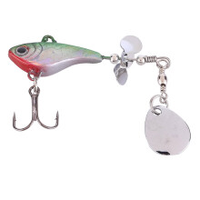 Spinner Bait For Bass Fishing Long Cast Metal Lure With Water Drop Sequins Tail Dual Spinner Blade Design Small Fish Pattern For Freshwater Saltwater