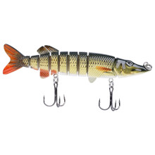 Life Like Fishing Lure Multi Jointed Swimbait with 3D Emulational Eyes Realistic Profile High Carbon Steel Hook Sparkle Case Glamorous Bling for Bass