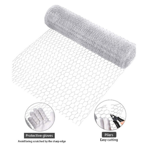 DIY Projects Chicken Wire, Hexagonal Mesh Pattern for Easy Cutting and Shaping, Anti-Rust Galvanized Wire for Lightweight and Sturdy Garden 1