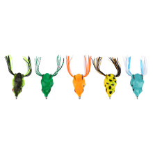 Lifelike Frog Fishing Lures 3D Eyes Real Swimming Actions Weedless Design Soft Hollow Body Bass Pike Tackle Hook Up Success for Freshwater Saltwater F