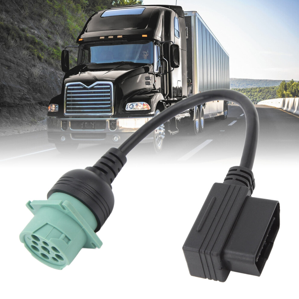 Heavy Duty Obd2 16Pin To 8Pin & 9Pin Converter Cable For Mack Heavy Vehicles 6911378010581