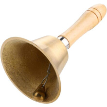 Exquisite Solid Brass Hand Bell For Multifunctional Use, Ergonomic Handle Ensures Comfortable Grip, Loud Sound & Colorfast Durability, Perfect For