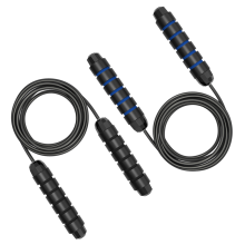 Jump Rope for Fitness and Fun, Tangle-Free Rapid Speed Skipping Rope with Ball Bearings, Adjustable Steel Cable for Men, Women and Kids, 2 Pack