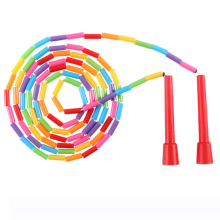 Rainbow Beaded Jump Rope, Adjustable Beaded Design for Indoor Outdoor Use, Perfect Cardio Workout Enhancement for Fitness and Agility Improvement