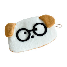 Coin Bag,Small Coin Purse with Zippers Keyring-Brown ears
