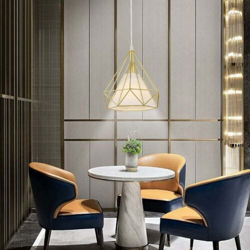 Innovative Design Pendant Light With Diamond Cage, High Quality Iron Materials For Any Modern Space 1
