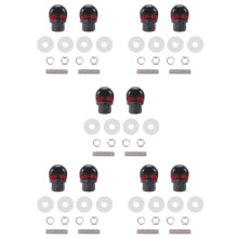 5 Pair Motorcycle Skull Number Plate Frame Screws Fitting Screw Black