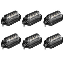 6X LED License Plate Light Waterproof License Plate Tail Light for Trailers, RV, Trucks, Boats