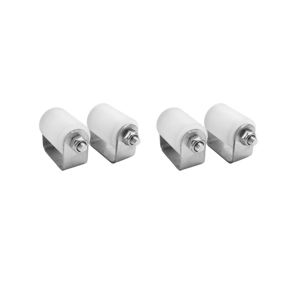 4Pcs Slide Gate Guide Roller 3 Inches Hard Nylon Sliding Rolling Gates Guider Heavy Duty Bearing Side Roller 4712908611207