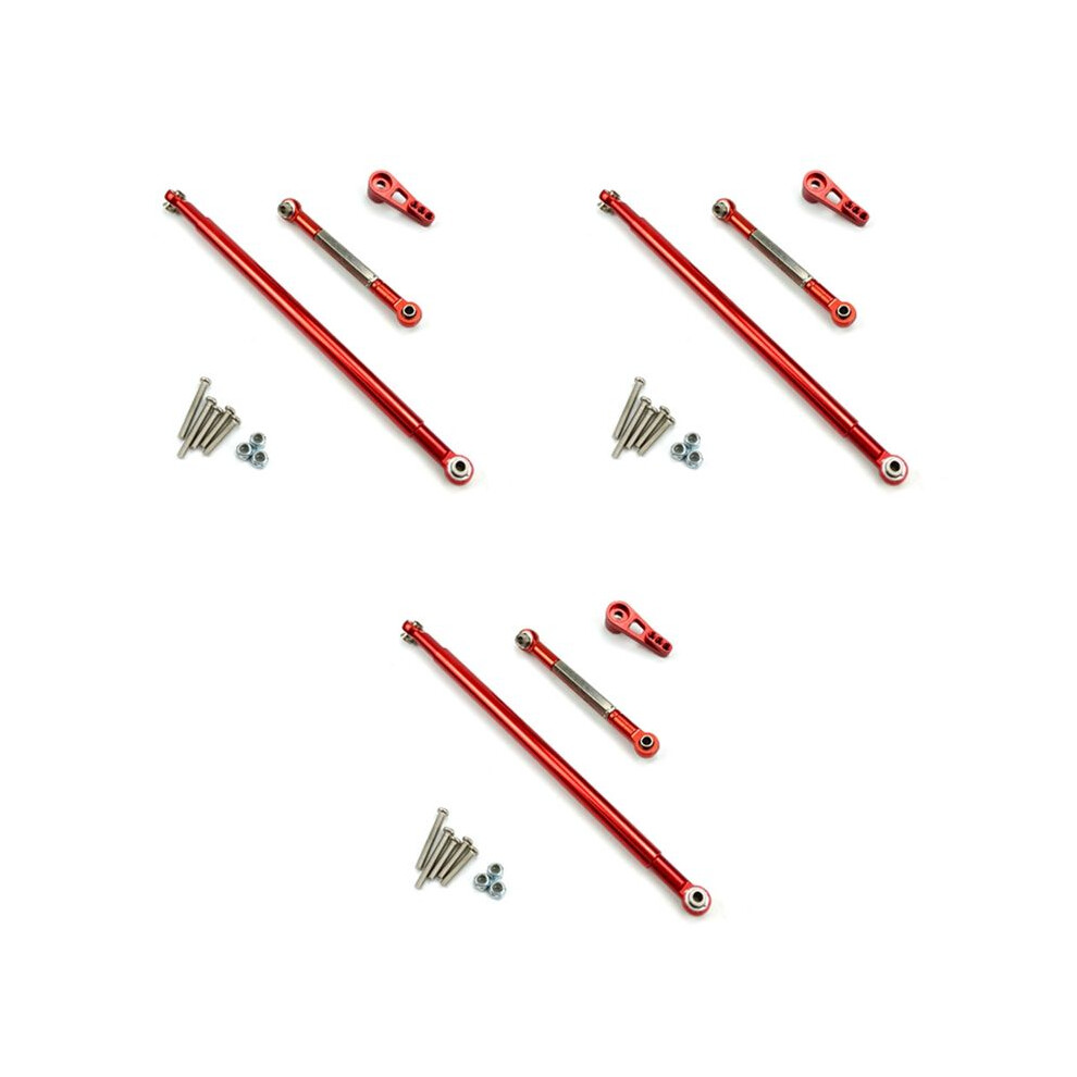 3Set For Mn86s Mn86 Mn86ks Mn86k Mn G500 Upgrade Parts Metal Steering Pull Rod Servo Link Rod 1/12, Red 6032331624000