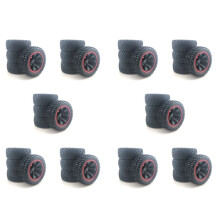 40x for 1:10 Rally Car 75mm Rubber Tires and Wheel Rims for 1/10 Scale HSP 94123 HPI RC Road Car