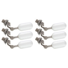 6-Teiliges Schwimmer Ventil Set, 1/2-Zoll Wasser Versorgungs Rohr Schwimmer Ventil mit Einstellarm für Schwimmbad, Aquarium (Grau)
