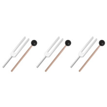 3X Aluminum Alloy + Wood Tuning Fork Chakra Hammer  Diagnostic 528HZ with Mallet Set Nervous System Tuning Fork