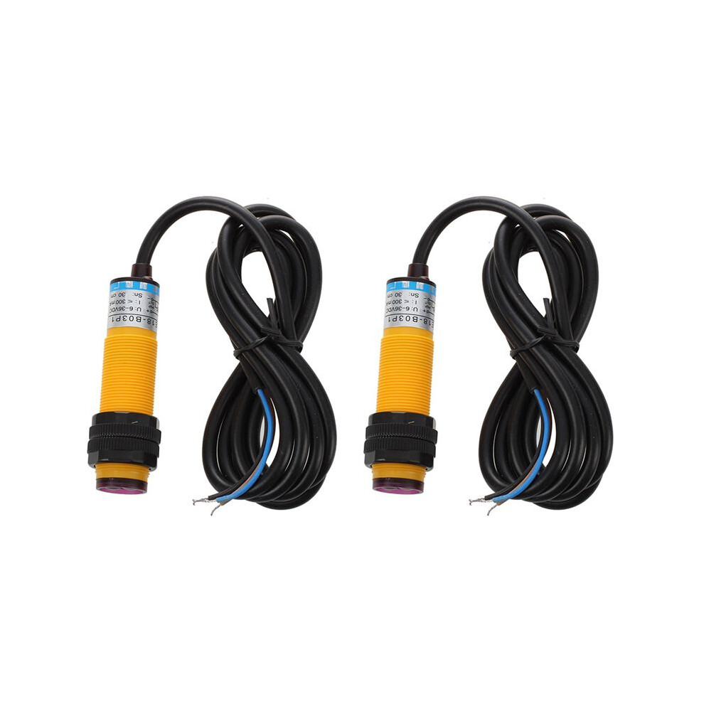 2X 3 Wire 6-36V Pnp Ir Photoelectric Sensor 30Cm E18-B03p1 6031562213977
