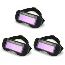 3X Auto Darkening Schweiß Helm Langlebiger Automatischer Licht Wechsel Blendschutz Augen Schüchtern Goggle Brille Masken Autos Schatten