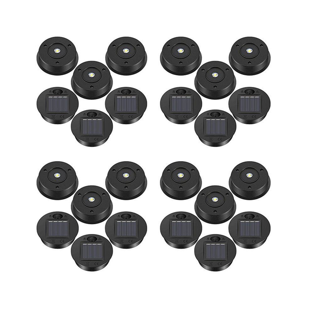 24 Pcs Solar Lights Replacement Top 7 Lumens Solar Lantern Parts LED Solar Panel Lantern Lid Lights for Outdoor Hanging
