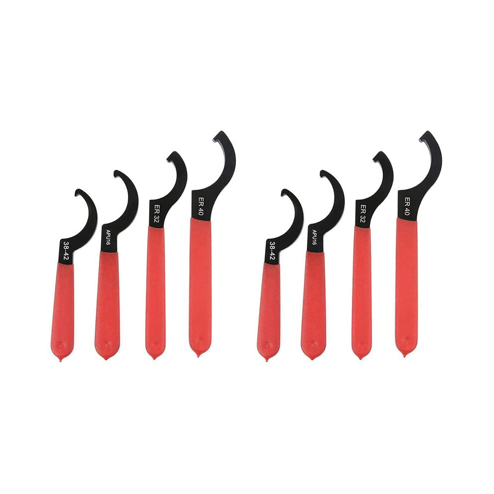 8X Coilover Wrench, Hook Wrenches Tools Set Shock Spanner Wrench Set C-Shape Spanner Adjustable Spanners Adjustment Tool 6031630839771