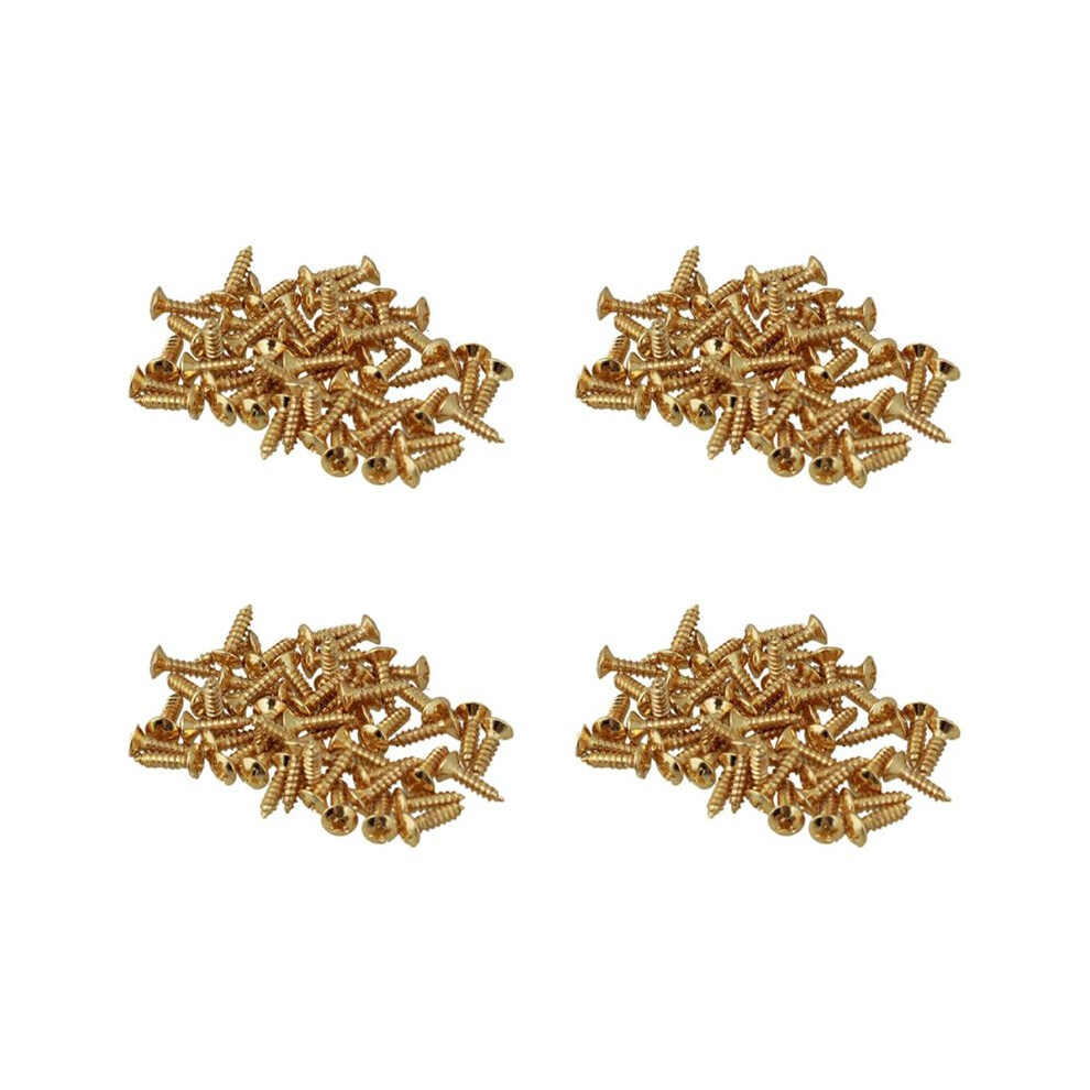 200X Guitar Bass Screws Parts For Scratchplates Pickguard, Gold 4713129661910